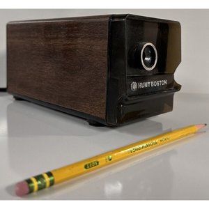 Vintage Hunt-Boston Heavy Duty Electric Pencil Sharpener Model 17 Made In USA
